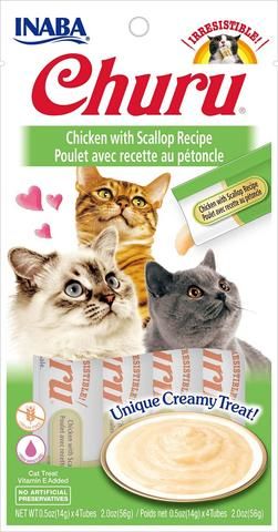 INABA Cat Churu Puree Chicken With Scallop 56G