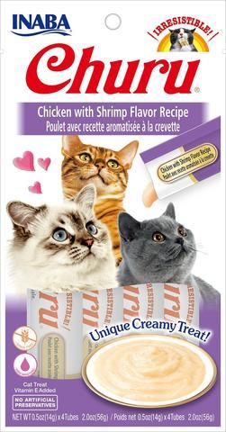 INABA Cat Churu Puree Chicken With Shrimp 56G