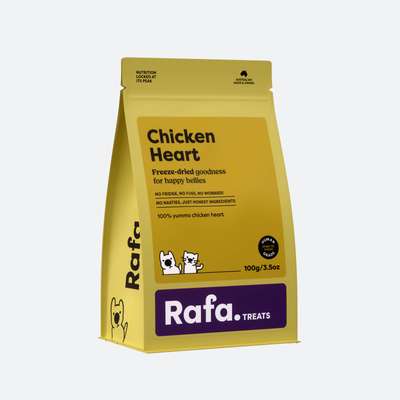 RAFA Raw Freeze-Dried Treats | Human-Grade Chicken Heart