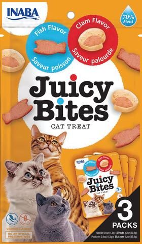 INABA Cat Juicy Bites Fish & Clam 34G