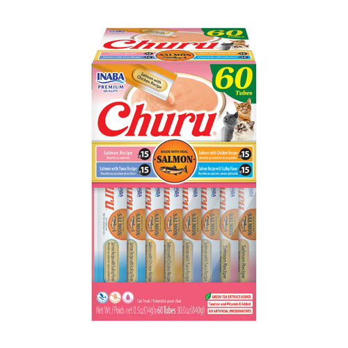 INABA Churu Tuna Cat Treats Variety Box 14g*60 Tubes