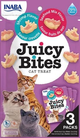 INABA Cat Juicy Bites Shrimp & Seafood Mix 34G