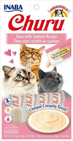 INABA Cat Churu Puree Tuna With Salmon 56G