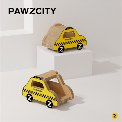 PAWZCITY Cat Scratcher Board - Taxi