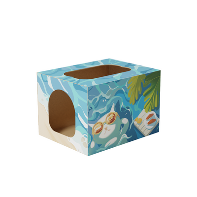 PAWZCITY Cat Scratcher House - Beach Vocation