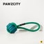 PAWZCITY Interactive Rope Ball With Loop - Cucumber