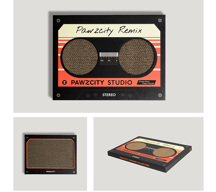 PAWZCITY Vintage Tape Cat Scratching Board - C