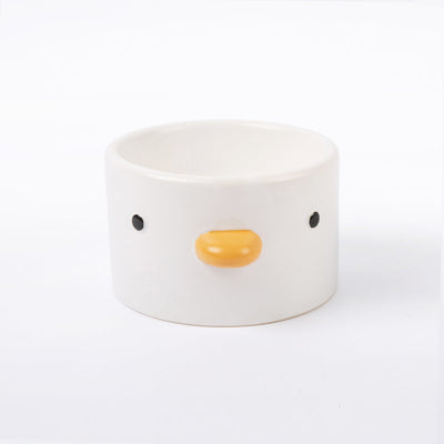 PURROOM Elevated Chick Ceramic Pet Bowl - Straight