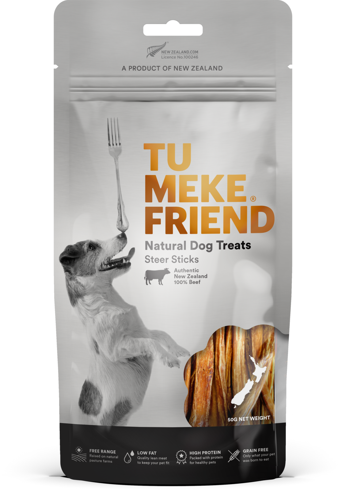 TU MEKE FRIEND Air-Dried Natural Dog Treats Steer Sticks 50G